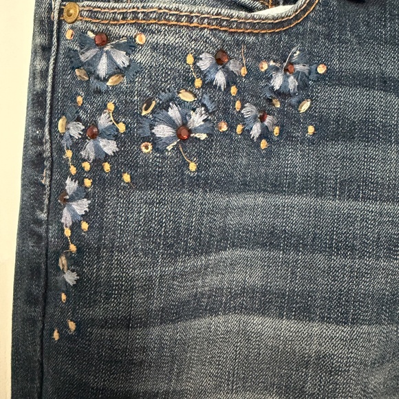Vintage America Blues Boho Skinny Embroidered Jean. - Picture 3 of 4